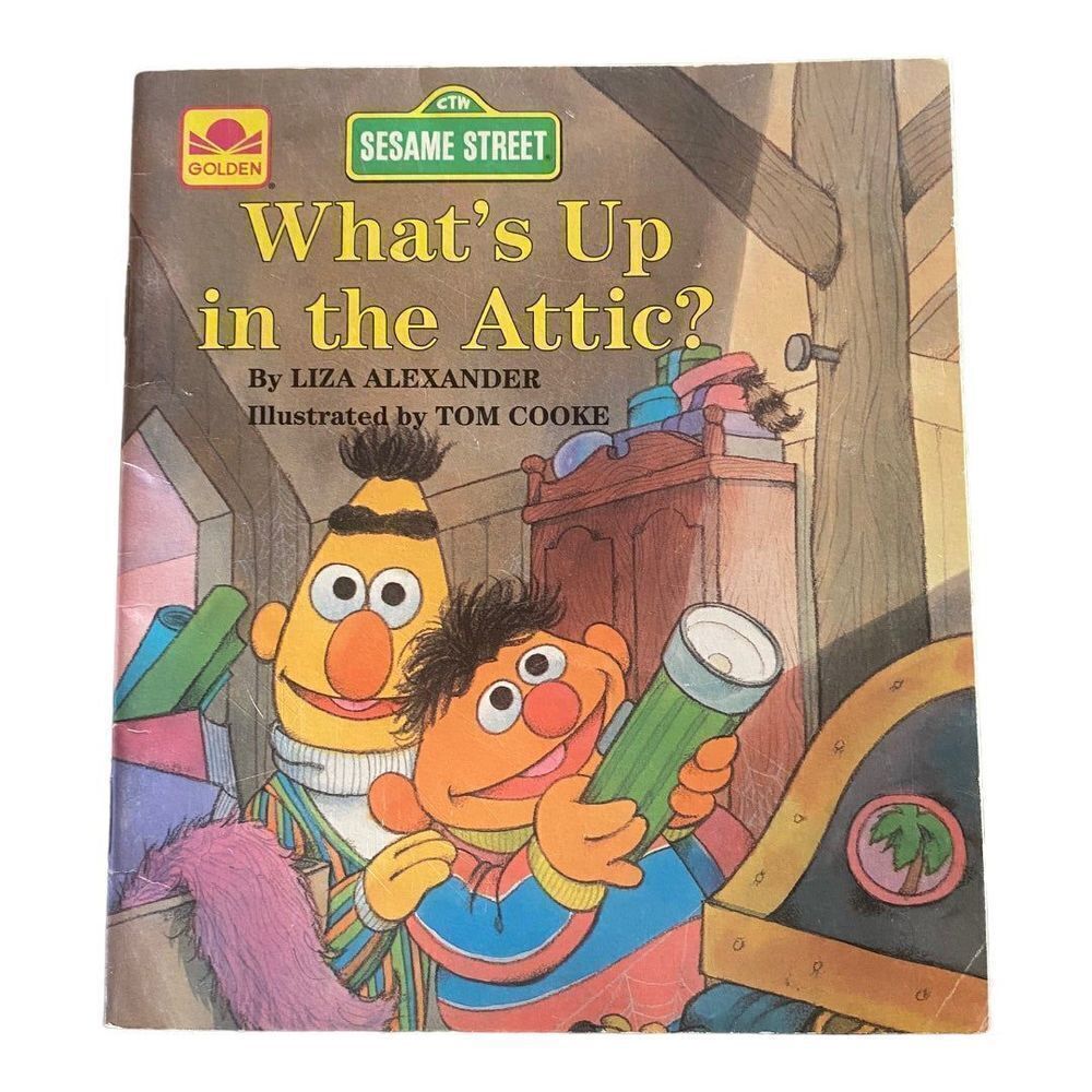 What's Up in the Attic? Sesame Street vintage book